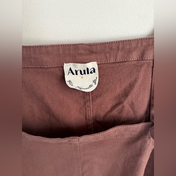 ARULA | cotton linen midis dress in rose | size medium - Picture 3 of 5